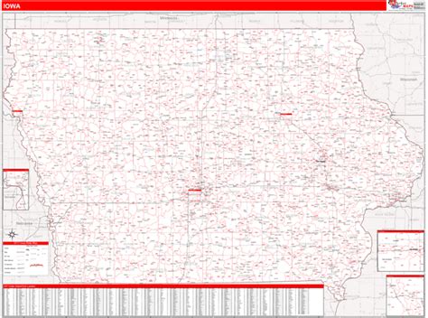 Iowa Zip Code Wall Map Basic Style By Marketmaps Images And Photos Finder