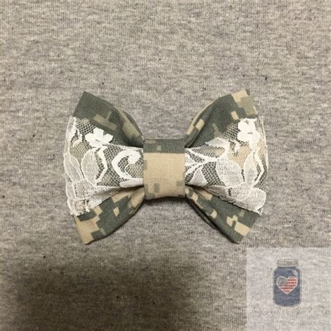 Military Bows With Lace Army Marines Airforce Seabee