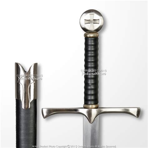 36 Templar Crusader Medieval Knights Arming Sword With Scabbard Cross