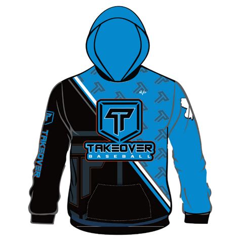 Takeover Baseball Sublimated Hoodie Blueblack Evo9xstore