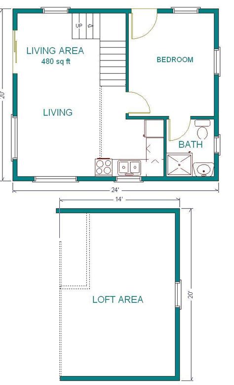 Cabin Plans 20x24 Wloft Plan Package Blueprints And Material List