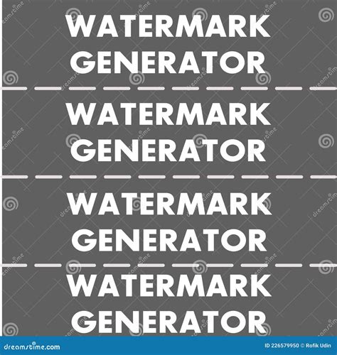 Illustration Of A Watermark Pattern Generator Template Design To