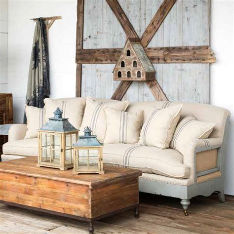 A hanging rattan chair provides the perfect place to wind down with a favorite read. Park Hill Farmhouse Sofa - NM7434