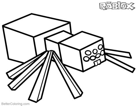 Minecraft Spider Coloring Coloring Pages