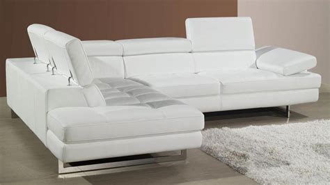 A leather sofa with modern lines and an elegant and exclusive style. White corner sofas; a sign of elegance, pureness, and ...