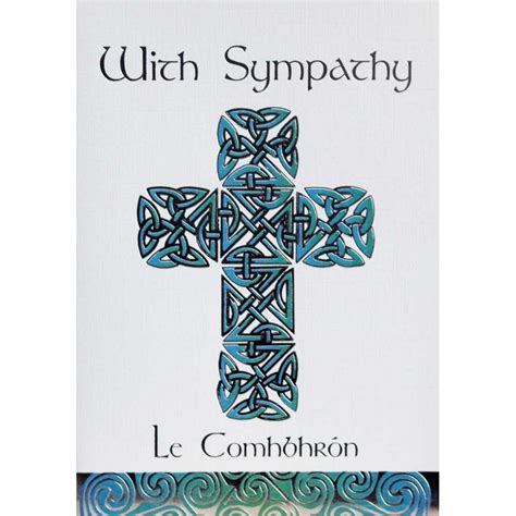 Irish Sympathy Card Celtic Cross ☘ Totally Irish Ts Made In Ireland