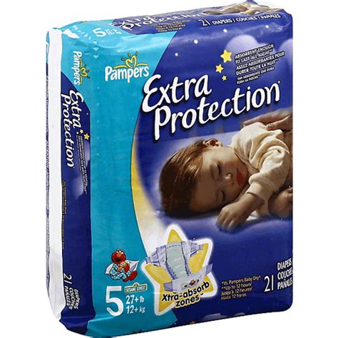 Pampers Extra Protection Diapers Size 5 27 Lb Sesame Street