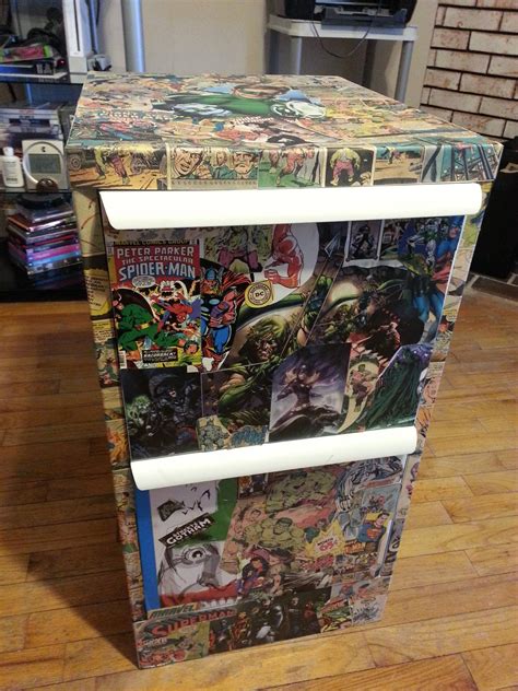 Custom Spider Man Decoupage Comic Book Storage Box Awe