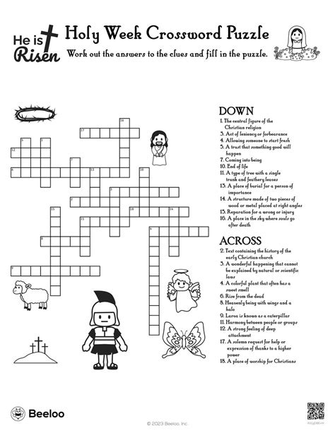 Holy Week Crossword Puzzle • Beeloo Printable Crafts For Kids Xwjgdbevw