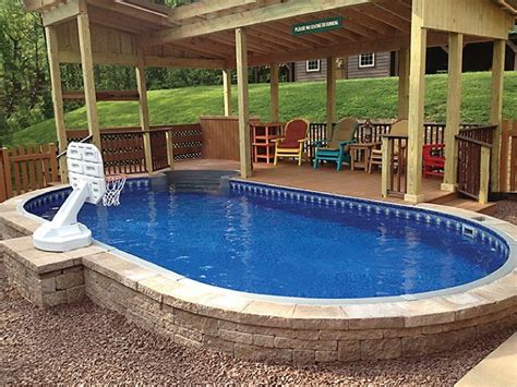 The best if we want our swimming pool to be operational at the end of the summer? 1000+ ideas about Semi Inground Pools on Pinterest | Above ...