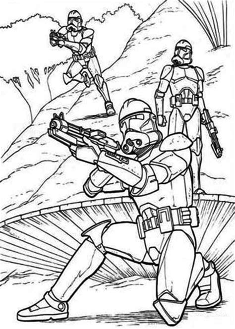 June 9, 2021 by phoebe weston. The Clone Troopers Standby in Star Wars Coloring Page ...