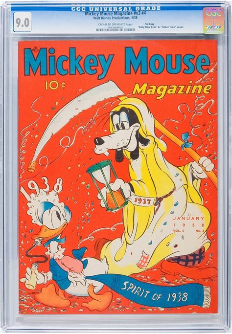 Mickey Mouse Magazine V3 4 Cgc Vfnm 90 Rare