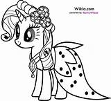 Rarity Coloring Pages Pony Little Dresses Printable Color Bridesmaid Coloriage sketch template