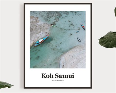 Koh Samui Print Beach Print Island Poster Thailand Travel Etsy