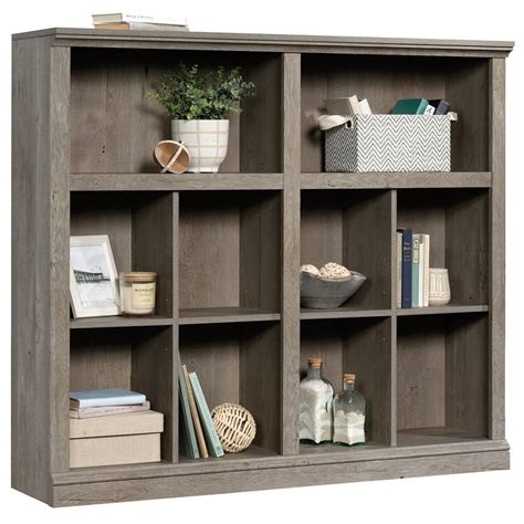 Sauder Misc Storage 4 Adjustable Shelf Horizontal Bookcase In Mystic