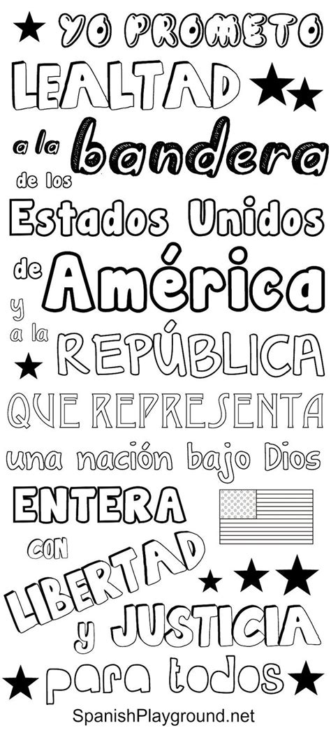 I pledge allegiance to the flag of the united states of america. Pledge of Allegiance in Spanish | Learning spanish ...