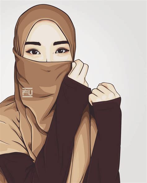 Fuad Di Instagram Vector Hijab Niqab Ahmadfu22 Hijab Drawing