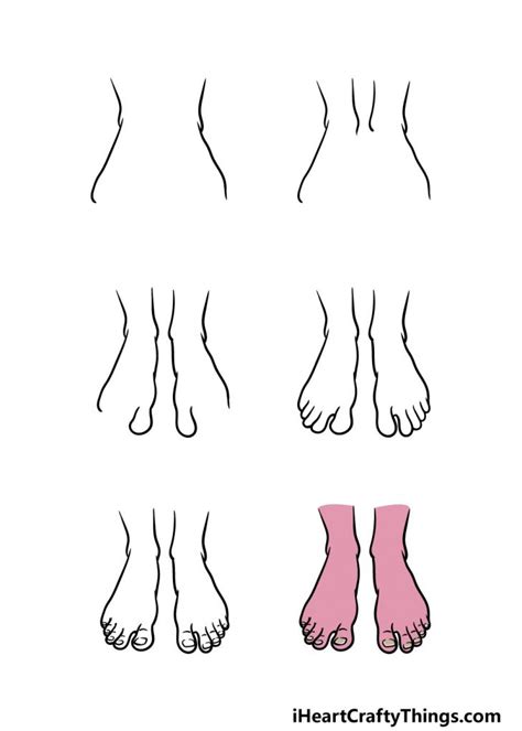 Feet Drawing How To Draw Feet Step By Step