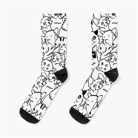 Oh Cats Socks Anti Slip Socks Man T For Man Black Socks