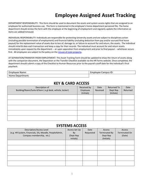 Employee Assigned Asset Tracking Template Fill Out Sign Online And