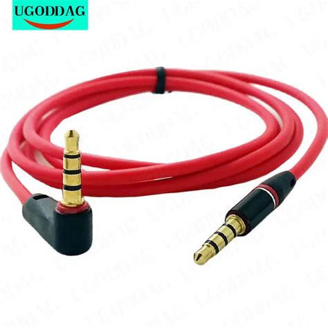 90 Degree Angled Short 4 Pole 35mm To 35mm Audio Cable Plug Jack 35