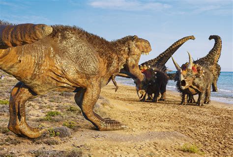 Artstation Tyrannosaurus Rex Versus Alamosaurus And Triceratops