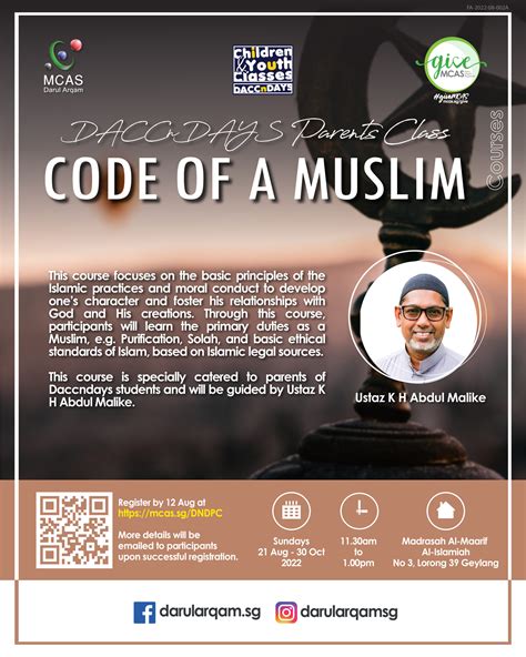 Daccndays Parents Class Muslim Converts Association Of Singapore
