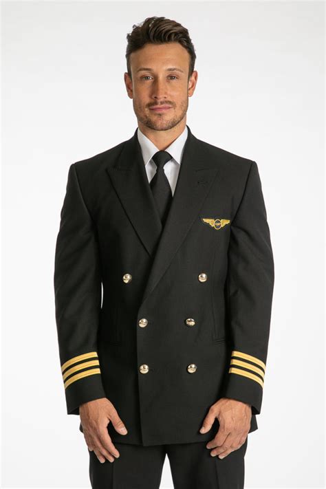 Mens Airline Pilot Uniform Fancy Dress Film Tv Group Suit Costume