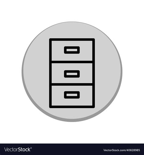 Graphic Of File Cabinet Icon Royalty Free Vector Image