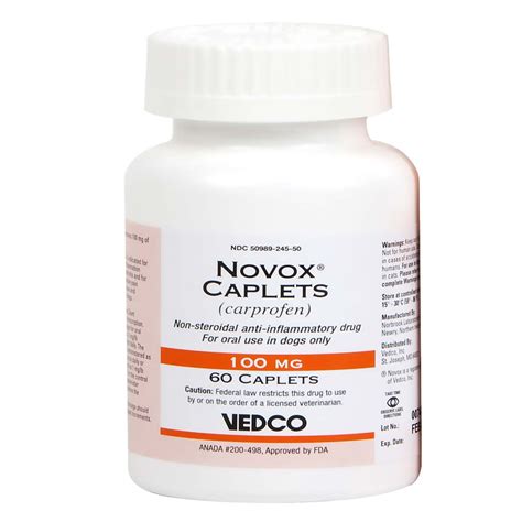Novox Carprofen 100 Mg Caplets 60 Count Petco