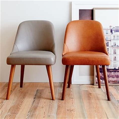 Ny, nj, pa & ct. Mid-Century Leather Dining Chair | west elm