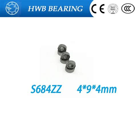 free shipping 10 pcs s684zz s684 zz bearings 4x9x4 mm stainless steel ball bearings s684zz ddl