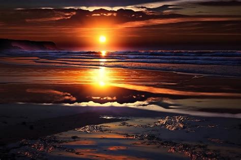 Premium Photo Sunset On The Beach