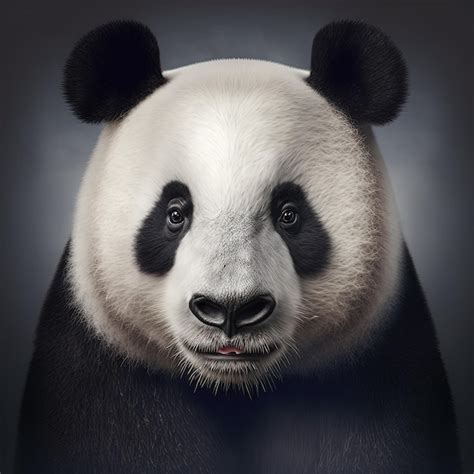 Premium Photo Panda Bear Portrait Ultra Realistic Generative Ai
