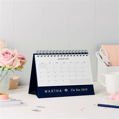 Personalised Traditional 2019 Desk Calendar By Martha Brook ...