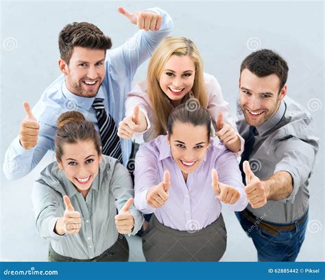 Business Group With Thumbs Up Stock Photo Image Of Female Fellowship