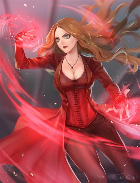Civil War Scarlet Witch By O Pan On Deviantart