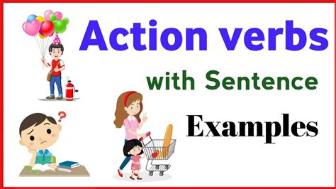 Action Verbs With Sentence Examples For Beginners Action Words English Speaking Practise