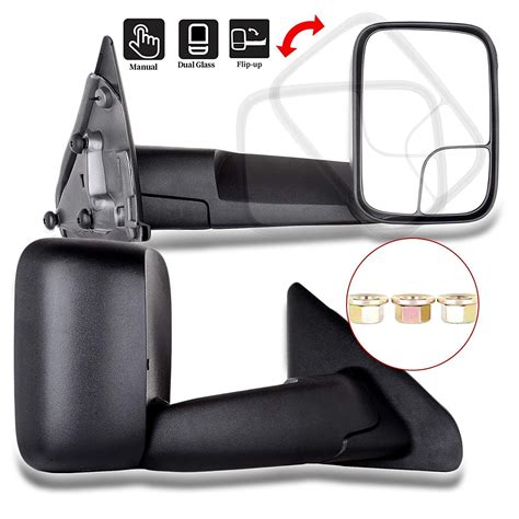 Many tow bars come with extending arms that allow for easy hookup to the tabs. Scitoo Tow Side Mirror Pair Set For 02-08 Dodge Ram 1500 ...