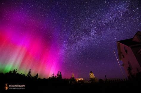 Milky Way Seen Through The Aurora Borealis Sky Images Northern