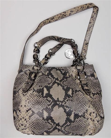 Michael Kors Gray Snakeskin Shoulder Bag Purse Beautiful
