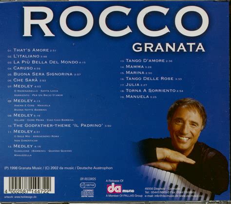 Join facebook to connect with rocco granata and others you may know. Rocco Granata CD: That's Amore (CD) - Bear Family Records