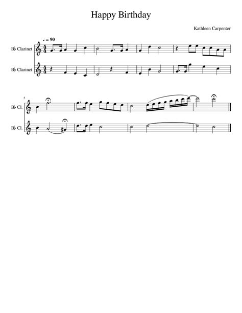 Happy Clarinet Sheet Music Images And Photos Finder