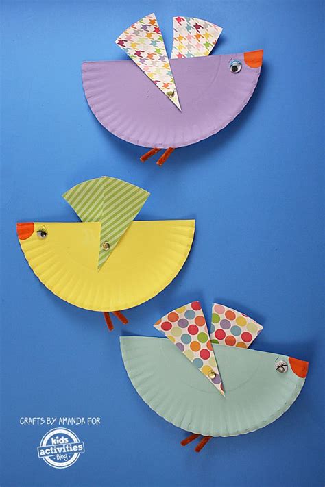 Paper Plate Birds With Movable Wings Paper Plate Crafts For Kids