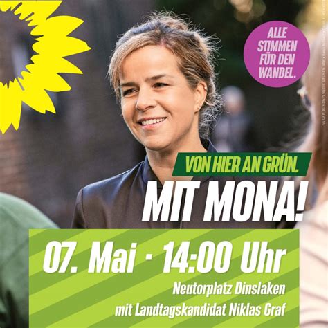 Spitzenkandidatin Mona Neubaur Am Samstag Auf Den Neutorplatz Niklas Graf