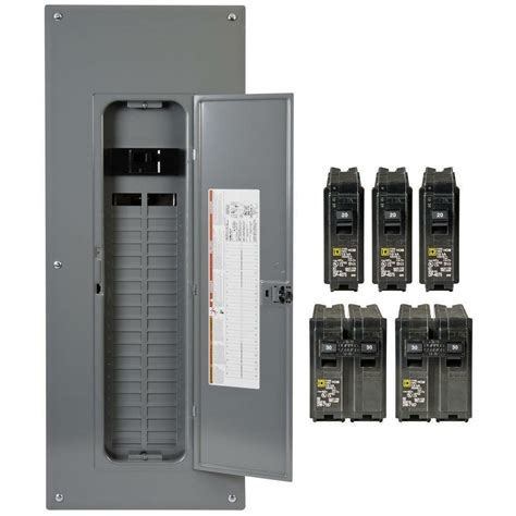 Square d q2l3200 200 amp 3 pole circuit breaker w/ panel mount plate new pull. Square-D 200-Amp 40-Space 80-Circuit Indoor Main-Breaker ...