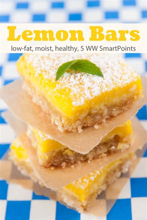 Weight Watchers Low Fat Lemon Bars Recipe Simple Nourished Living