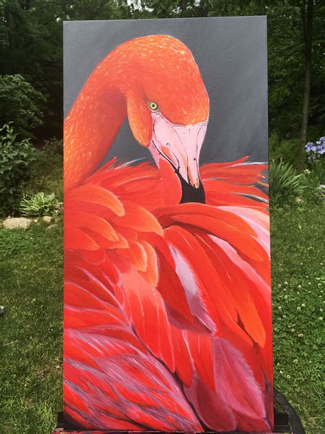 Flamingo Acrylic Painting Painting Realistic Paintings Art