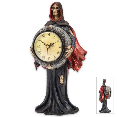 Grim Reaper Statue Clock Kennesaw Cutlery