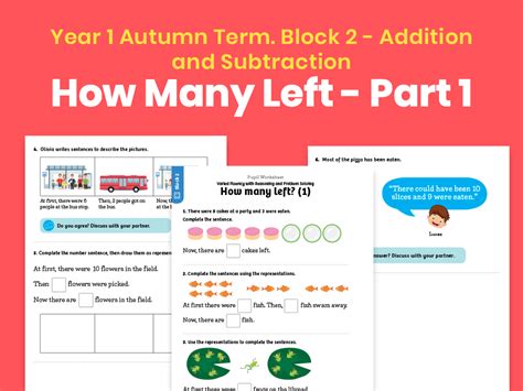 Y1 Autumn Term Block 2 How Many Left 1 Maths Worksheets